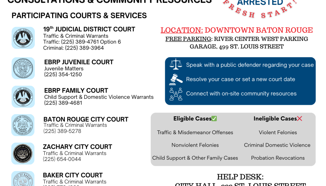 2026 Community Warrant Resolution Clinic